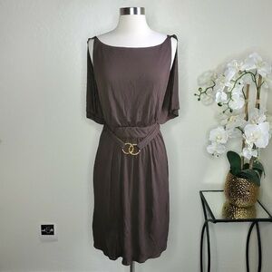 An Original Milly Of New York Brown Belted Batwing